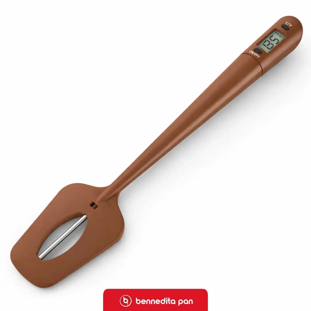 [EN] BPAN digital thermo spatula - temperature measuring silicone spatula for candy making