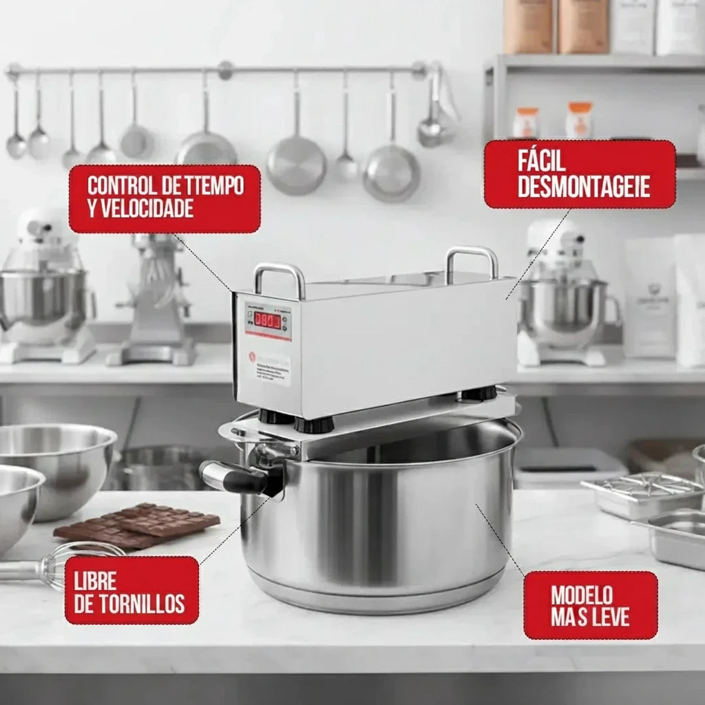 [ES] BP Inox 8,5L olla automática vista superior - abertura amplia para cocinar fácilmente