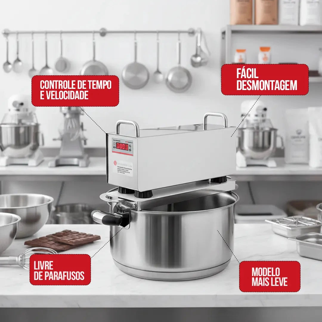 [PT] BP Inox 8,5L panela automática vista superior - abertura ampla para fácil cozimento