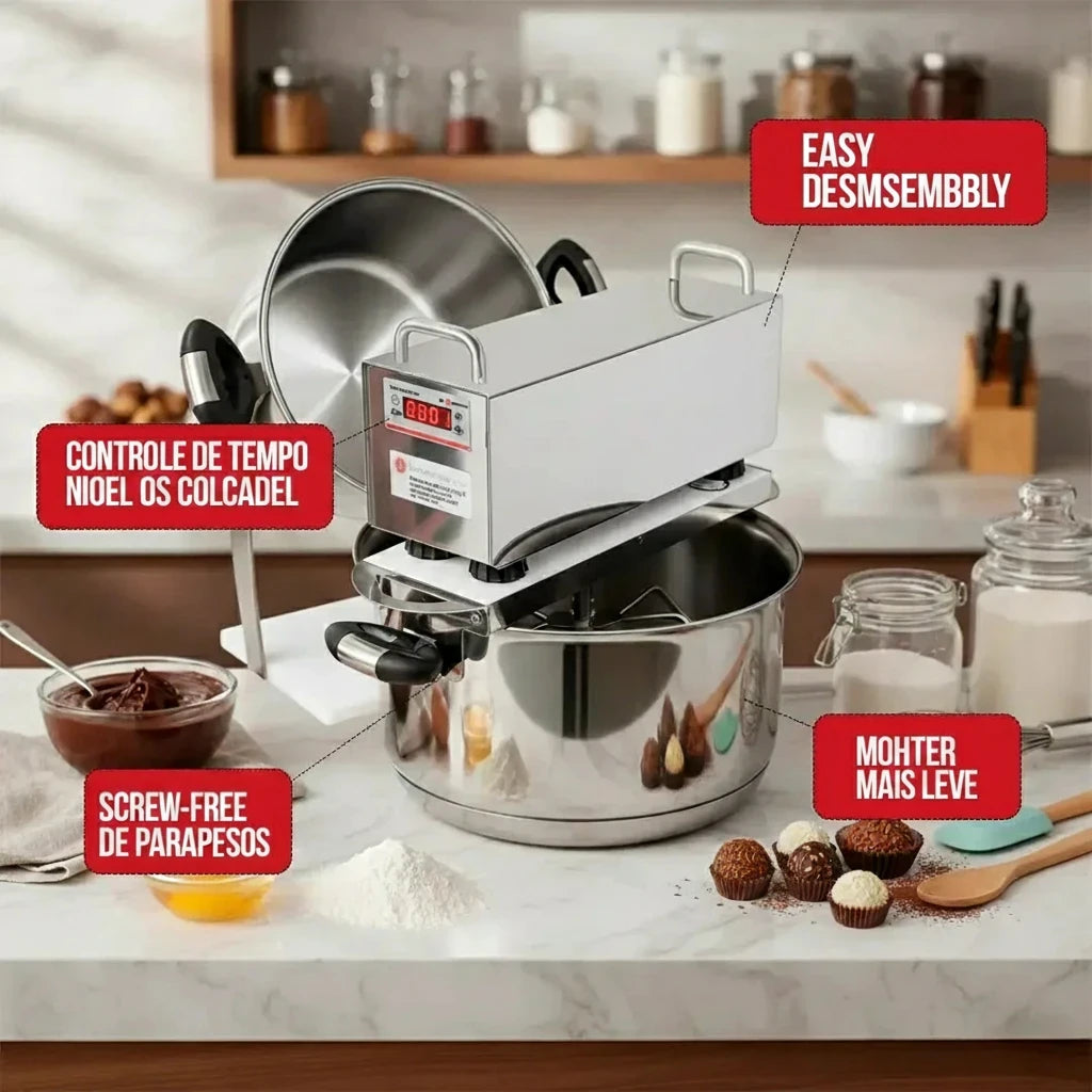 [EN] BP Inox 8.5L automatic pan interior view - food-grade stainless steel