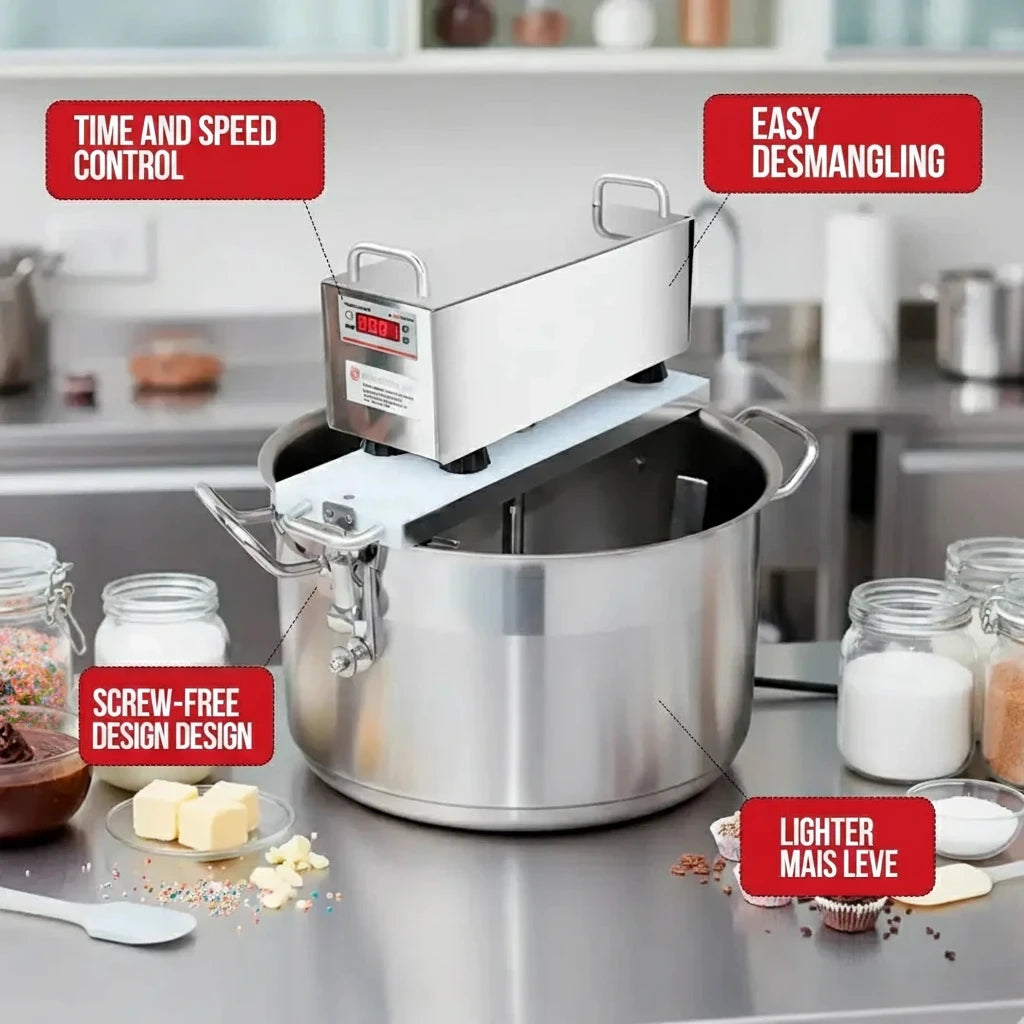 [EN] Megaplus 22L automatic pan interior - massive stainless steel cooking chamber