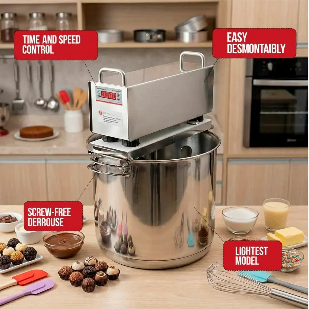 [EN] BP Max 15.7L automatic pan interior - extra large stainless steel cooking surface