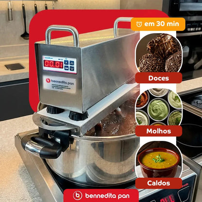 [PT] Bennedita panela automática design em aço inox - equipamento de cozinha comercial
