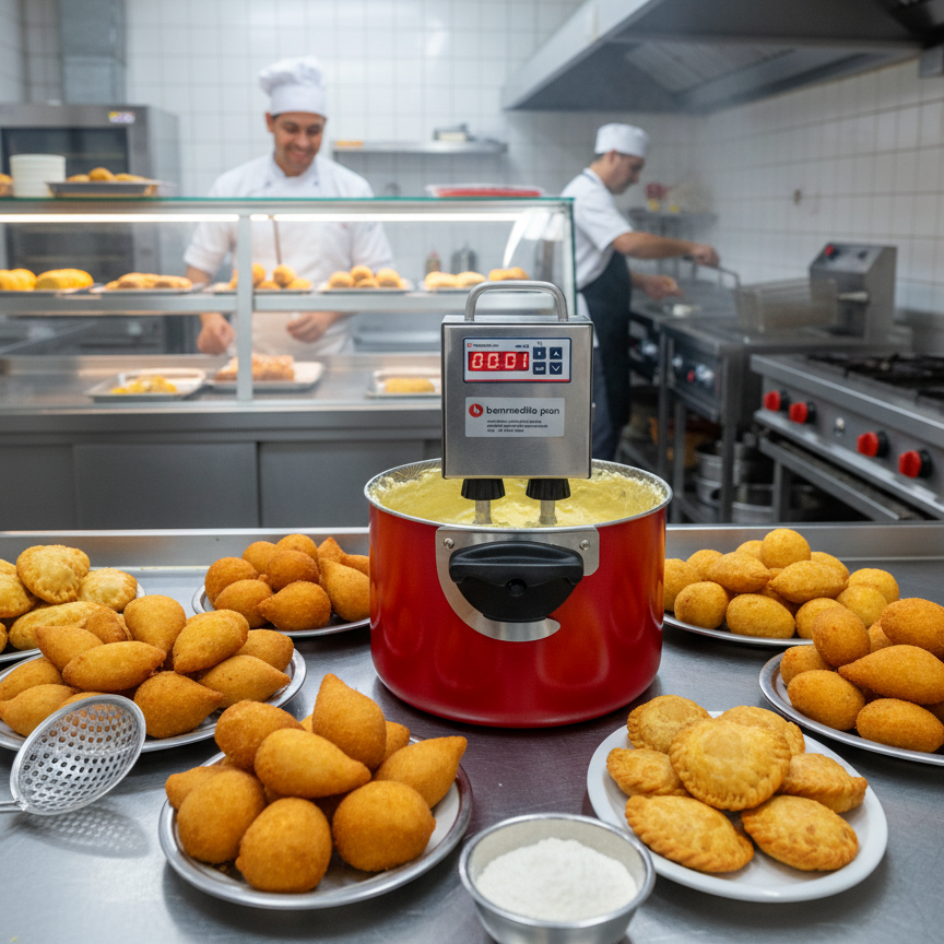 Bennedita Pan product lifestyle image - automatic cooking pan in use